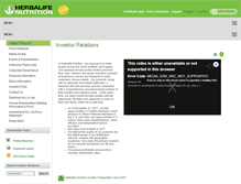 Tablet Screenshot of ir.herbalife.com