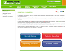 Tablet Screenshot of productos.herbalife.cr